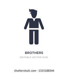 brothers icon on white background. Simple element illustration from People concept. brothers icon symbol design.