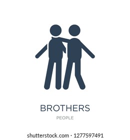 brothers icon vector on white background, brothers trendy filled icons from People collection, brothers vector illustration