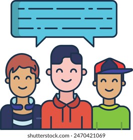 Brothers Linear Color-Vektorillustration