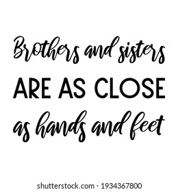 Brothers Sisters Close Hands Feet Vector Stock Vector (Royalty Free ...