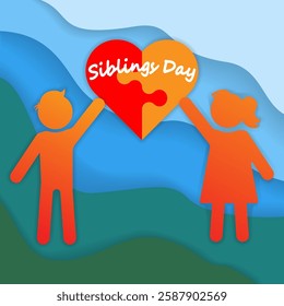 
Brothers and Sisters Day. Holiday concept. Template for background with banner, poster and card. Vector