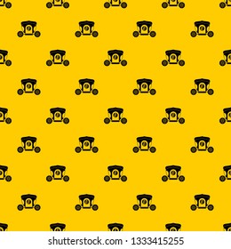 Brougham pattern seamless vector repeat geometric yellow for any design