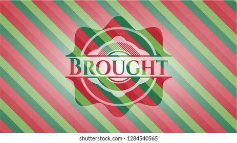 Brought christmas emblem.
