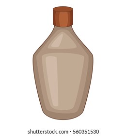 Broune bottle icon. Cartoon illustration of brown bottle vector icon for web design