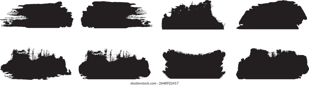 Quebre o pacote Mega de diferentes linhas pintadas a tinta,artística.traçados:retângulo,elementos de design à mão livre quadrados e redondos:ondas,círculos,triângulos.Desenhos à mão livre vetoriais.Desenhos à tinta,Arti vetor granuloso
