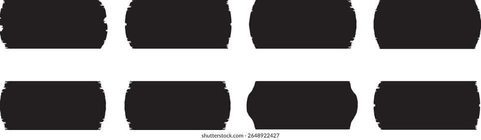 Quebre o pacote Mega de diferentes linhas pintadas a tinta,artística.traçados:retângulo,elementos de design à mão livre quadrados e redondos:ondas,círculos,triângulos.Desenhos à mão livre vetoriais.Desenhos à tinta,Arti vetor granuloso