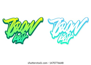 Brow bar.  Handwritten vector lettering design. Modern brush calligraphy. Handwritten phrase. Inspiration graphic design typography element. 