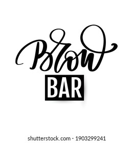 Brow bar logo. Vector Eyebrow calligraphy for beauty salon, decorative cards, T-shirt print, beauty blogs.