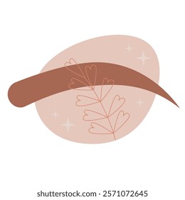 Brow bar vector logo for beauty studio. Brow design. Eyebrow coloring and laminating. Brow artist