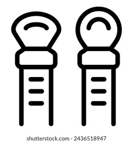 Brow brush icon outline vector. Professional cosmetic tool. Beauty artist essentials