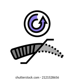 vector de icono de color de corrección de brote. signo de corrección de la frente. ilustración de símbolo aislado