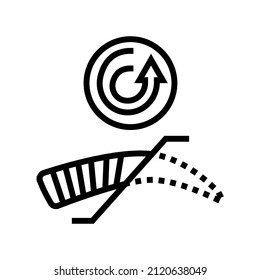 brow correction line icon vector. brow correction sign. isolated contour symbol black illustration