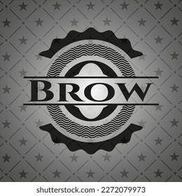 Brow dark badge. Vector Illustration. Detailed. 