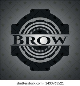 Brow realistic dark emblem. Vector Illustration. Detailed.