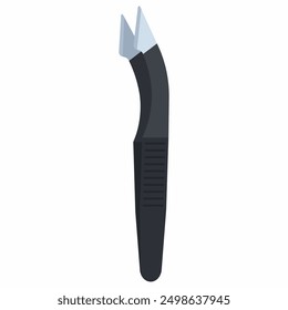 Brow tweezers vector cartoon illustration isolated on a white background.