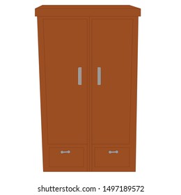  Browen Wooden Wardrobe Front View.