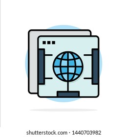 Brower, Internet, Web, Globe Abstract Circle Background Flat color Icon