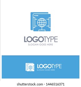 Brower, Internet, Web, Globe Blue Logo vector