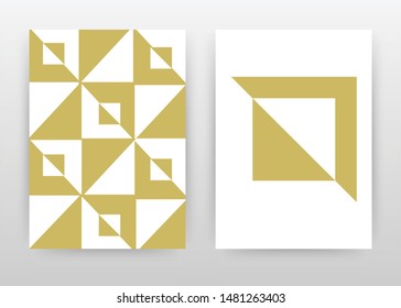Brown 3D geometric design for annual report, brochure, flyer, poster. Abstract background vector illustration for flyer, leaflet, poster. Business abstract A4 brochure template.