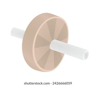  Brown ab wheel. vector illustration