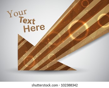 brown abstract arrow. vector illustration