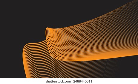 Fondo abstracto marrón con la línea de la curva para el fondo o la presentación