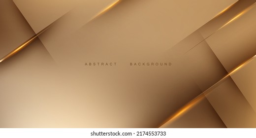 braunes abstraktes Hintergrunddesign mit luxuriösen goldenen Elementen, Vektorgrafik