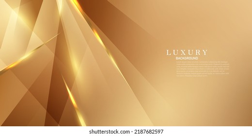 brown abstract background design with luxury golden elements vector illustration - Shutterstock ID 2187682597