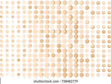 Brown abstract background with dots, vector illustration