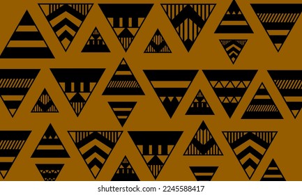 brown abstract background with geometric and seamless pattern. geometric style - stock vector.