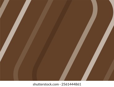 Brown abstract background with brown gradient curved lines. Fluid background