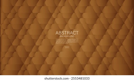 Brown abstract background, polygon graphic, Geometric vector, Minimal Texture, web background, Brown cover design, flyer template, banner, wall decoration, wallpaper, Brown background vector