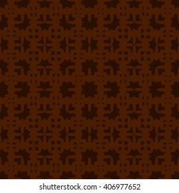 Brown abstract background, striped textured geometric seamless pattern