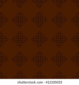 Brown abstract background, striped textured geometric seamless pattern