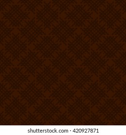 Brown abstract background, striped textured geometric seamless pattern