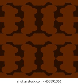 Brown abstract background, striped textured geometric seamless pattern