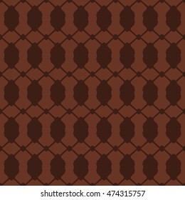 Brown abstract background, striped textured geometric seamless pattern