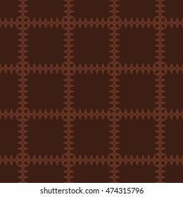 Brown abstract background, striped textured geometric seamless pattern