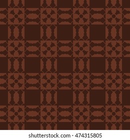 Brown abstract background, striped textured geometric seamless pattern