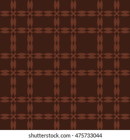 Brown abstract background, striped textured geometric seamless pattern