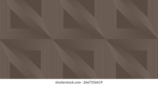 Fundo abstrato castanho com padrão de linha triangular. conceito de tecnologia futurista. Ilustração vetorial