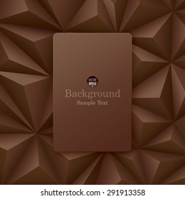 Brown abstract background vector. Can be used in cover design, book design, website background, CD cover or advertising.
