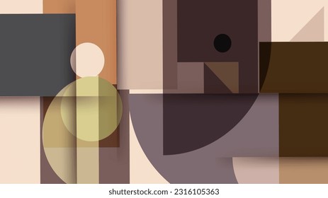Ilustración del vector de fondo abstracto de color marrón. Fondo realista con estilo de geometría