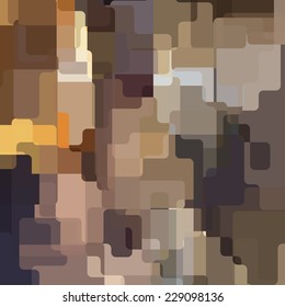 Brown Abstract Background. Vector Pattern of Geometric Shapes