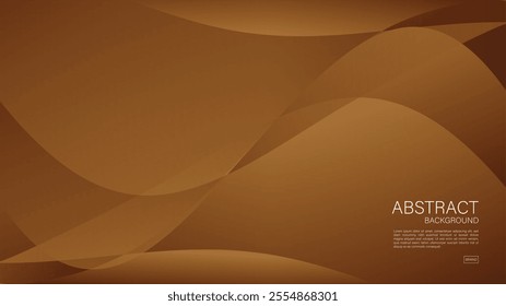 Brown abstract background, wave graphic, Geometric vector, Minimal Texture, web background, Brown cover design, flyer template, banner, wall decoration, wallpaper, Brown background vector