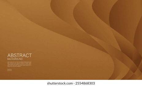 Brown abstract background, wave graphic, Geometric vector, Minimal Texture, web background, Brown cover design, flyer template, banner, wall decoration, wallpaper, Brown background vector