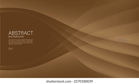 Brown abstract background, wave graphic, Geometric vector, Minimal Texture, web background, Brown cover design, flyer template, banner, wall decoration, wallpaper, Brown background vector