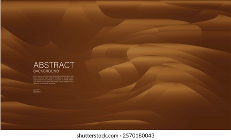 Brown abstract background, wave graphic, Geometric vector, Minimal Texture, web background, Brown cover design, flyer template, banner, wall decoration, wallpaper, Brown background vector