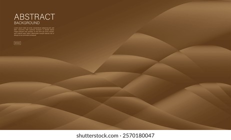 Brown abstract background, wave graphic, Geometric vector, Minimal Texture, web background, Brown cover design, flyer template, banner, wall decoration, wallpaper, Brown background vector