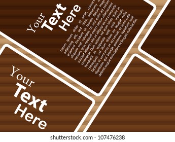 brown abstract card. vector illustration